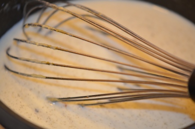 Whisk in the Milk.