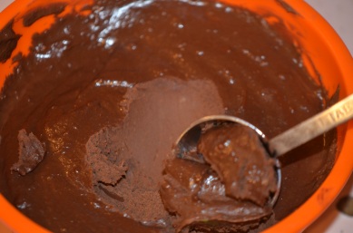 Cooled truffle mixture, velvety and rich.